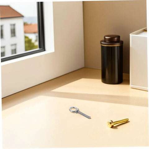 M10x60 Stainless Steel Eyebolts With Nuts And Flat Spring Washers, Weather Resistant And Anti Loosening Design For Outdoor And Indoor Use, Built To Last Heavy Duty Anchor Eyebolts For Household Projects And Sensitive Devices, with nuts and washers on a table