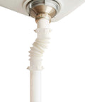 Flexible Extension Plumbing Coupling For 1.5 Or 1.25 Inch Inlets With Reducer Washer White Polypropylene under sink installation