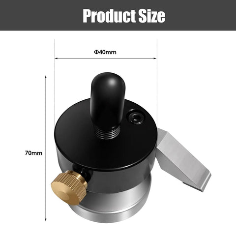 Heavy Duty 6061 Aluminum Disc Scribe And Adjustable Height Gauge For Knife Making Plus Beast Mode Precision Layout Tool in 70mm height and 40mm diameter.