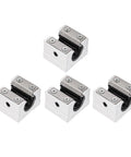 4 Pack Aluminum Slider Linear Motion Ball Bearing Slide Block SBR10UU, four aluminum rail blocks