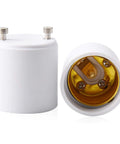 Two Pack GU24 To E26 Light Socket Adapter Converts Bi Pin GU24 Fixtures To Standard E26 E27 Screw In Base Plug And Play