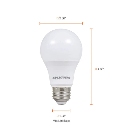 LED A19 Light Bulb 60W Equivalent 9W Energy Efficient 800 Lumens 90 CRI 2700K Soft White Non Dimmable CEC Compliant Medium Base