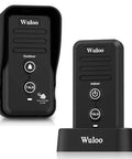 Wireless Intercom Doorbell for Home and Classroom Waterproof Electronic Door Chime With Half Mile Range Three Volume Levels Rechargeable Battery Easy Setup and Clear Sound The Go To Doorbell for Busy Living Spaces showing outdoor and indoor units