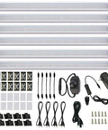 Under Cabinet LED Light Bar Kit 12V Plug In Dimmable With Switch 6 Panel Daylight White Bar Lights components layout