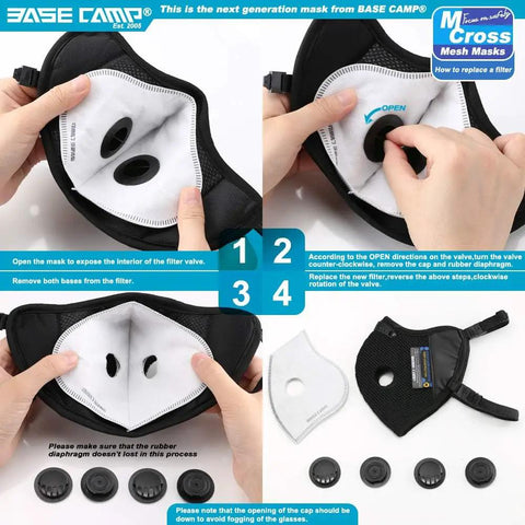 Cross Back Dust Mask With Six Activated Carbon Filters For Woodworking Construction Sanding Gardening And Sawing Reusable Breathable Comfy Safety Gear With Dual Quick Release Straps assembly instructions