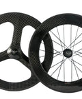 Carbon Fixed Gear Wheelset For Track And Street Ride Front 70mm Rear 88mm Clincher 12k Glossy Finish Toray T700 2150g