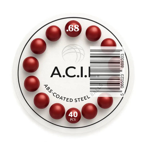ABS Coated Steel Balls Set 17.25mm Red 10g Core With Nylon Steel Build, 0.68 Inch Precision Spheres, 40 Pack For Bearings, Hobby Machining, And High Durability In Tough DIY Projects. 40 red 0.68-inch ABS-coated steel balls on package