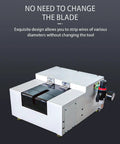 Heavy Duty Pneumatic Wire Stripping Machine With Foot Switch For Scrap Electrical Recycling Strip 2.5 To 35 Mm² Cable No Blade Change Needed, showcasing auto wire stripping design.
