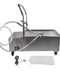 Pro Level Mobile Fryer Oil Filter Machine And Shop Tested Grease Purifier with stainless steel build and accessories for restaurants.