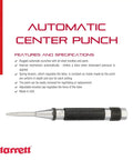 Automatic Center Punch With Hardened Steel Construction, Built Tough Heavy Duty Center Punch For Metalworking And Woodworking.