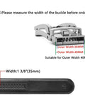 Mens Leather Ratchet Belt Strap Replacement One And Three Eighths Inch No Holes Black Belt Strap For Buckle Forty Millimeter Width