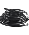 Heavy Duty 24.6 Foot PVC Air Compressor Hose With Quick Connect Fittings Sweet For Pneumatic Tools In Home Garage Setting Black 5mm ID Has Pro Grade Durability Flexibility For Everyday Workshop Set For Fast Tool Swaps And Rock Solid Air Flow coiled with quick connect fittings