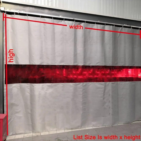 Heavy Duty Silicone Coated Welding Curtain With Clear Viewing Window And Flame Retardant Heat Shield Up To One Thousand F For Pro Welders Made Tough As Nails With Zero Fiberglass Mess In Clean Gray Six By Eight Feet Coverage