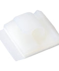 Adhesive Backed Cord Clip Nylon 6.6 0.38 Inch Natural 1000 Pack for indoor cable management, detailed view.
