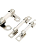 Premium Grade 450 Volt 20 Amp Automotive Circuit Fuse set with three different sizes, all metal and glass construction.