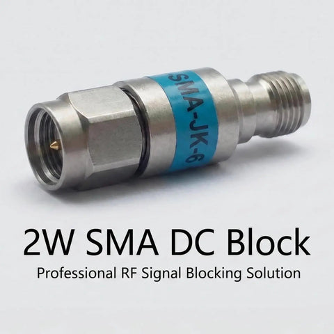 2W SMA DC Blocker 50 Ohm 6GHz RF Blocker For RF Systems Ham Radio Antenna CCTV And Test Equipment High Frequency DC Blocking Component