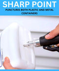 Triple Rinse Spray Nozzle for Chemical Containers, EPA Compliant, 99 Percent Residue Removal In Under A Minute being used on jug