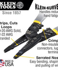 Electrician Multi Tool Wire Stripper Crimper Cutter Long Nose Design For 10 20 AWG Solid And 12 22 AWG Stranded Made In USA