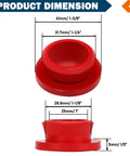 1-1/8 Inch Vented Hubcap Rubber Plugs For Trailer Wheel Covers Replacement Fits Stemco 359-5990, product dimensions shown