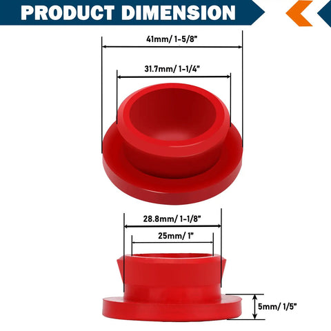 1-1/8 Inch Vented Hubcap Rubber Plugs For Trailer Wheel Covers Replacement Fits Stemco 359-5990, product dimensions shown