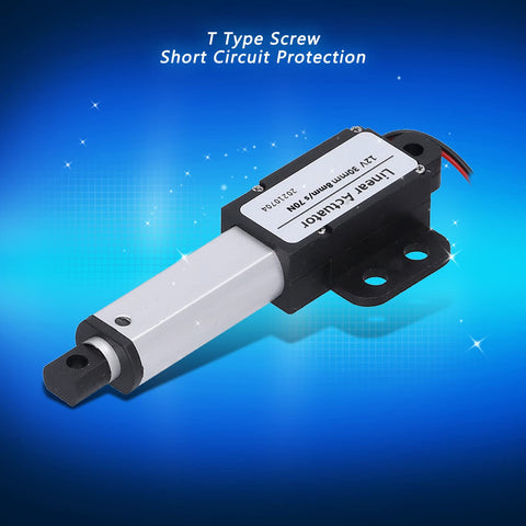 Mini Electric Linear Actuator For Robotics And Home Automation, 30mm Stroke, 8mm/s Speed, 70N Lift, shown at angle
