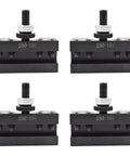 Four Pack AXA Wedge Style Turning Facing Tool Holders For Mini Lathes Up To 12 Inch Swing, precision ground, black steel holders.