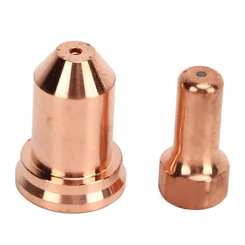 20 Piece Brass Plasma Electrode Tip Kit For PT80 IPT 80 PTM 80 Plasma Cutters Replacement Parts Includes 10 Electrodes And 10 Nozzles