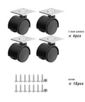 1 Inch Swivel Furniture Casters Set Of 4, Low Profile Nylon Wheels With Stainless Steel Screws, Heavy Duty Mini Casters