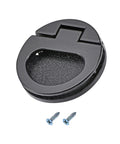 Zinc Alloy Flush Ring Pull Handle 43.5mm 1.71 Inch With Screws Black for Sliding Door Cabinet and Boat Latch Applications