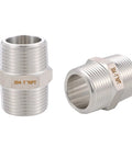 Beefy Two Pack Hex Nipple 1 Inch by 1 Inch Male Pipe Fittings, 304 Stainless Steel NPT Threaded Pipe Adapters