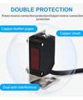 Through-Beam Photoelectric Proximity Sensor Switch With Diffuse Reflection Detection E3Z D82 PNP Economical Dope Value Budget-Friendly Range Options 10cm 80cm 2m 5m For Industrial Automation And Quick Reliable Sensing, black sensor