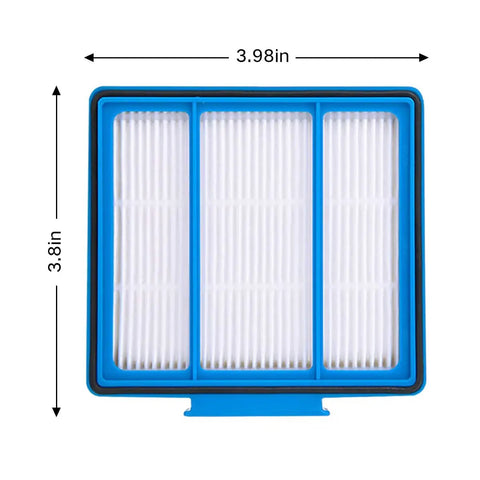 HEPA filter for All In One Replacement Parts Kit For RV2001WD AV2001WD Robot Vacuum, 3.98x3.8 inches, white and blue