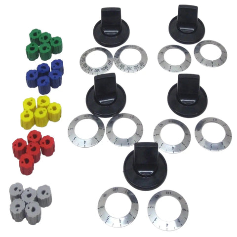 Cool New Universal Electric Range Oven Knob Handle Kit For Magic Chef Whirlpool And More Replaces Ap5641247 Ma-Xp6 Perfect Stove Control Replacement, black knobs and rings