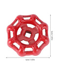Red Cast Iron Gate Valve Handle Replacement Knob Set Three Pack Flat Bottom Shutoff Hand Wheel For Industrial Fluid Control Applications Workhorse Durable Heavy Duty Assemblies top view