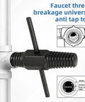 3 In 1 Pipe Threader Kit With Internal And External Threading Screw Extractor And Sealant Tape For One Half Inch And Three Quarter Inch PVC Pipes Electric Drill Compatible Plumbing DIY Tool For Home Improvement shown with pipe installation close-up