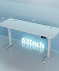 Big Shintenchi Standing Desk 63x24 Inch Electric Adjustable Height with smooth edges and digital display for ergonomic comfort.