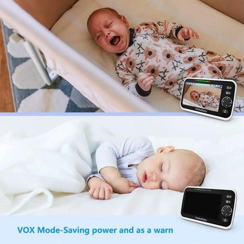 Super Crisp 5 Inch No WiFi Baby Monitor Featuring Dual Pan Tilt Zoom Lenses And Rock Solid Two Way Audio uses secure private link for monitoring two babies.