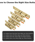 9 Piece Copper Door Ball Catches Set With Nickel Plated Cabinet Tension Latches 35mm sizes from 42mm to 70mm visible