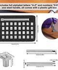 All In One Leather Stamping Kit With Rubber Hammer 71 Piece Set With 68 Patterns And Shapes for Saddle Making Leather Carving Tools