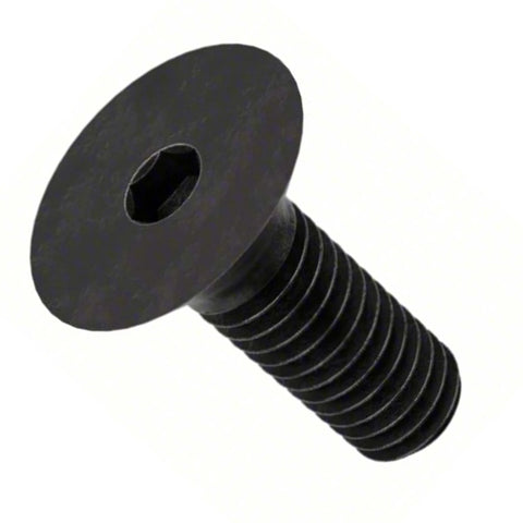 M4 X 10mm Flat Head Socket Cap Screws DIN 7991 Alloy Steel Black Oxide Countersunk Coarse Thread 0.70 Pitch side view