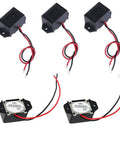 Five Pack Mini Buzzers With Leads For 1.5V 400Hz Morse Code Projects Mechanical Electronic Components Set, black ABS 34x17x15mm
