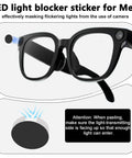 Led Blocker Stickers For Meta Glasses, 12 Pack With Medium Adhesive, Precision Cut Light Block Covers Demo On Glasses