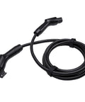 Heavy Duty 50A EV Charger Extension Cord 16.4 Foot Level 1 Portable Charging Cable universal adapter with black connectors.