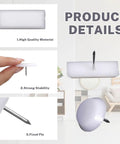 125 Piece White Tack In Drawer Glides Heavy Duty Furniture Slider Repair Kit For Dressers showcasing high quality material and fixed pin design.