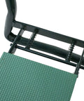 Close-up of Green Soft EVA Pad Garden Kneeler Seat Folding Bench showing steel tubing.