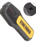 Wall For Stud Finder Sensor With Backlight Display For Wood Center Metal AC, handheld tool with a backlit display and indicator lights.