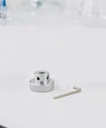 Super Cool Kallory Aluminum Alloy Mini Handwheel With Knurled Grip, Precision 0.27 Inner Hole For Industrial Machine Upgrade And Easy Manual Crank Operation on white background with hex key