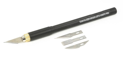 Pro Modeler Knife Set For Plastic Modeling With Elastomer Grip And Metal Chuck Includes Straight Blades 3 Curved Blades 2 Chisel Blades 2 Protective Cap And Premium Craft Tool For Precision Work