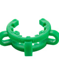 Green clamp used in 29 Piece Lab Glassware Set 250mL To 1000mL Distillation Kit With 24 To 40 Joint Pro Grade Borosilicate Glass