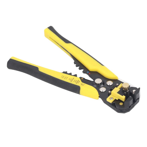 Jauarta 5-In-1 Automatic Wire Stripper Tool for Electricians, yellow and black heavy-duty crimping and stripping pliers.